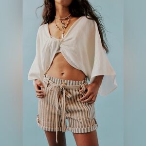 Nwot Free People FP One Harriet Striped Shorts